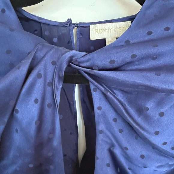 Ronny Kobo Abra Silk Top in Navy size M - Picture 4 of 7